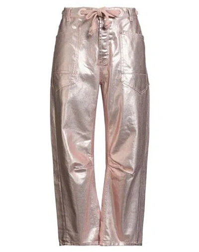 Free People Woman Jeans Rose Gold Size 28 Cotton In Multi