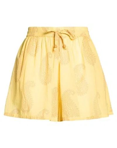 Hannah Woman Shorts & Bermuda Shorts Yellow Size 3 Cotton In Yellow