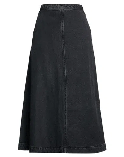 Skall Studio Woman Denim Skirt Black Size 6 Organic Cotton In Black