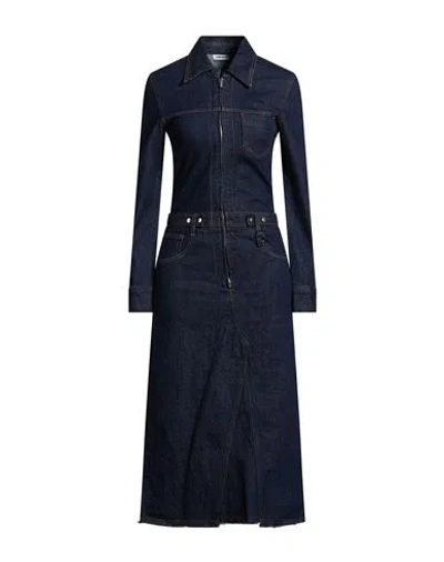 Low Classic Woman Midi Dress Blue Size L Cotton In Blue