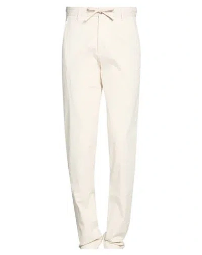 Jack & Jones Man Pants Off White Size 33w-34l Cotton, Elastane In White