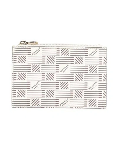 Moreau Paris Woman Cardholder Dark Brown Size - Calfskin In White