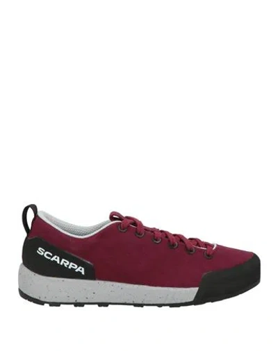 Scarpa Woman Sneakers Burgundy Size 7 Textile Fibers In Red