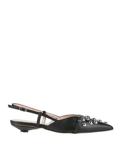 Ovyè Ovyé Woman Ballet Flats Black Size 8 Leather In Black