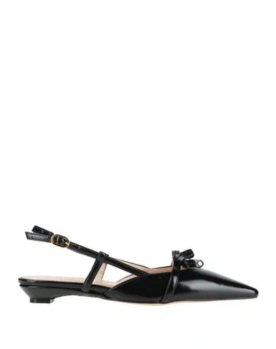 Ovyè Ovyé Woman Ballet Flats Black Size 8 Leather In Black