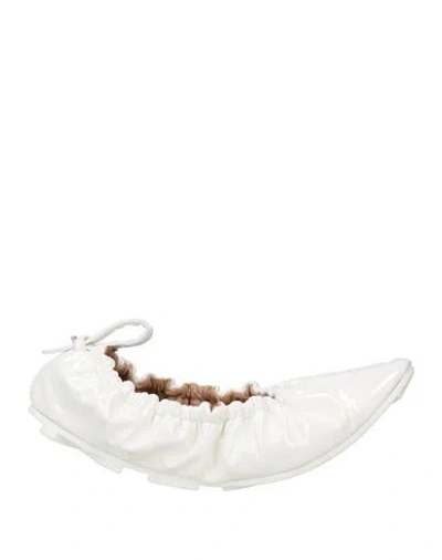 Medea Woman Ballet Flats White Size 8 Textile Fibers In White