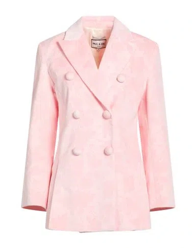 Paul & Joe Woman Blazer Pink Size 12 Cotton In Pink