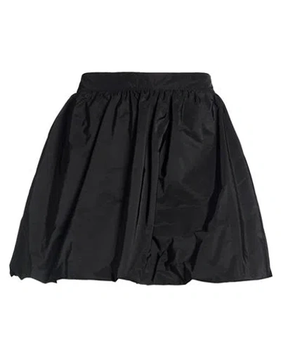 Kontatto Woman Mini Skirt Black Size S Polyester, Cotton In Black
