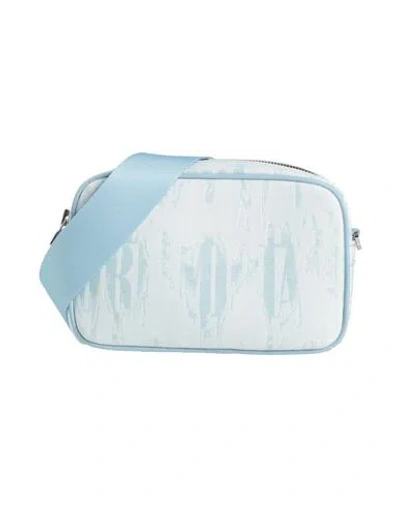 Amiri Man Cross-body Bag Sky Blue Size - Nylon, Cotton In Blue