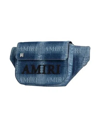 Amiri Man Belt Bag Blue Size - Cotton In Blue