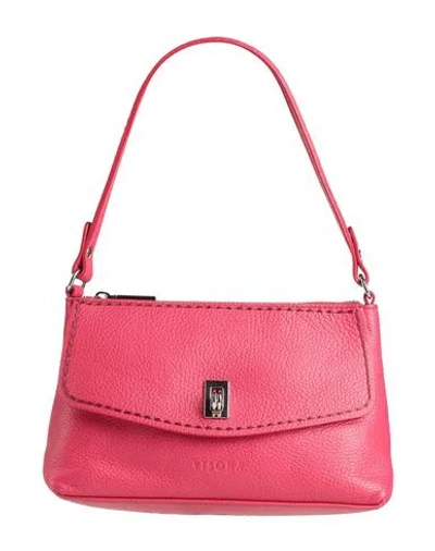 Plinio Visona' Woman Handbag Magenta Size - Leather In Purple