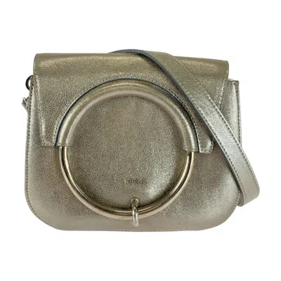 Furla Leather Shoulder Bag Pochette In Green