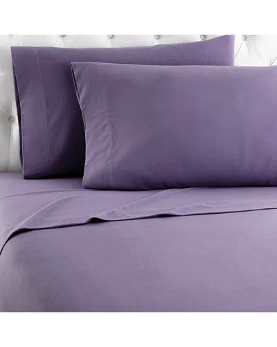 Shavel Home Micro Flannel® Solid Color Deep-pocket Sheet Set In Purple