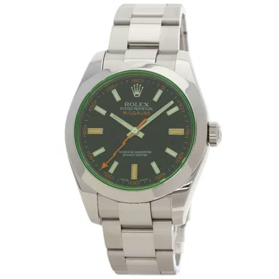 Pre-owned Rolex Milgauss Stainless Steel Wristwatch () In Multi