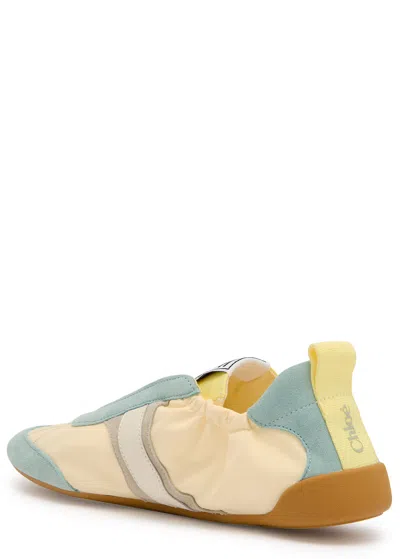 Chloé Chloe Kick Panelled Nylon Sneakers In Yellow