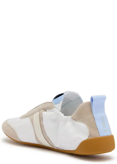 Chloé Kick Mixed Leather Low-top Sneakers In Multi