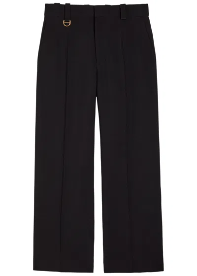 Chloé Chloe Wide-leg Wool Trousers In Black