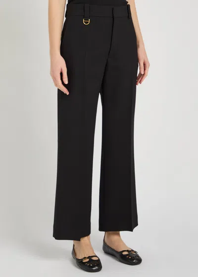 Chloé Chloe Wide-leg Wool Trousers In Black