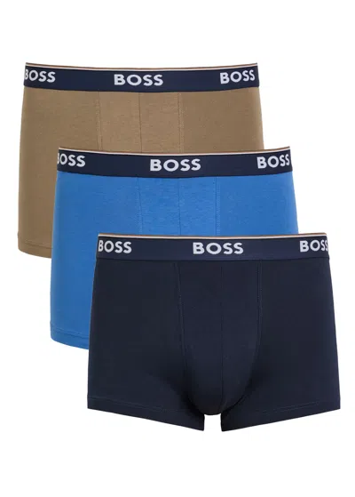 Hugo Boss Boss Stretch-cotton Boxer Trunks In Multi