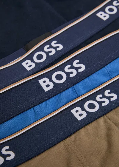 Hugo Boss Boss Stretch-cotton Boxer Trunks In Multi