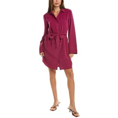 Bella Dahl Mini Shirt Dress In Magenta In Purple