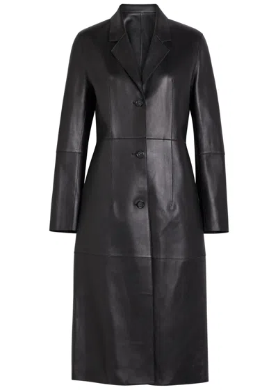 Totême Toteme Leather Coat In Black