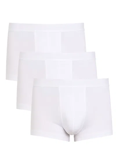 Hugo Boss Boss Stretch-cotton Boxer Trunks In White