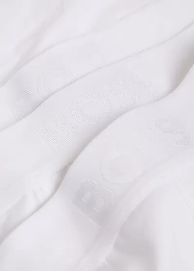 Hugo Boss Boss Stretch-cotton Boxer Trunks In White