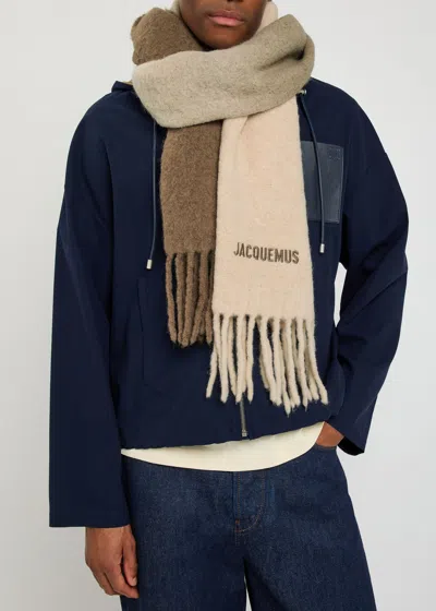 Jacquemus Le Moisson Alpaca-blend Scarf In Neutral