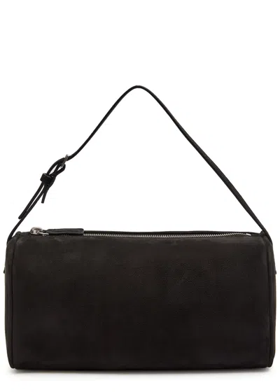 The Row Round 90s Nubuck Top Handle Bag In Black