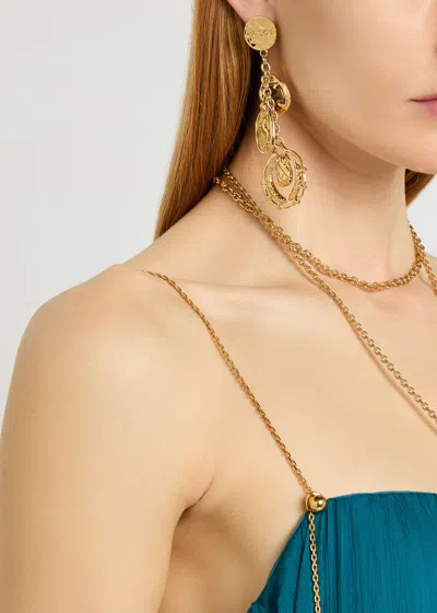 Chloé Chloe The  Medals Drop Earrings In Gold