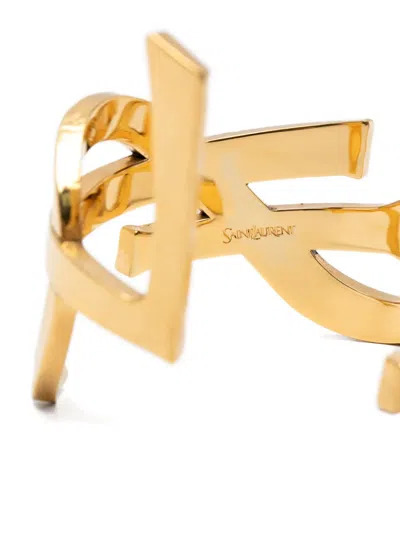 Saint Laurent Logo Bracelet In Gold