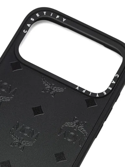 Mcm X Casetify Monogram-pattern Iphone 17 Pro Max Case In Black