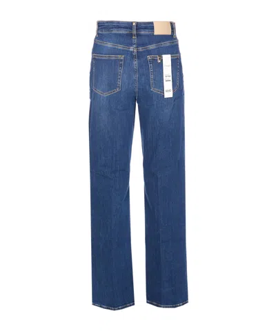 Liu •jo Liu Jo Logo Patch Straight Leg Jeans In Blue