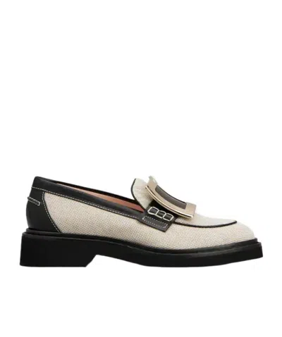 Roger Vivier Viv Rangers Fab Met Buc Loafer 25 In Neutral