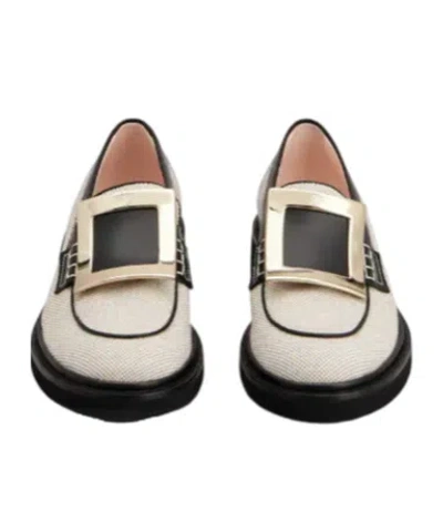 Roger Vivier Viv Rangers Fab Met Buc Loafer 25 In Neutral