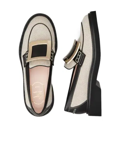 Roger Vivier Viv Rangers Fab Met Buc Loafer 25 In Neutral