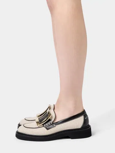Roger Vivier Viv Rangers Fab Met Buc Loafer 25 In Neutral