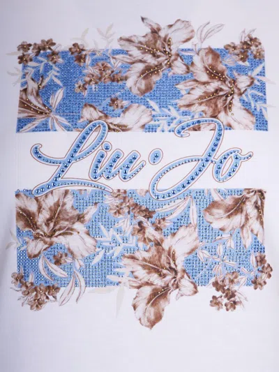 Liujo White Cotton T-shirt With Print
