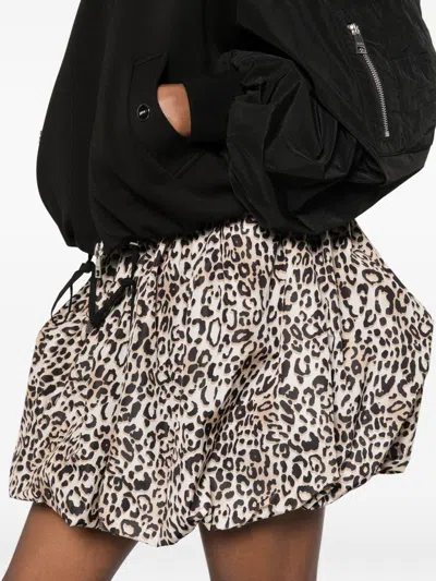 Liujo Short Animal Print Skirt  In Multi