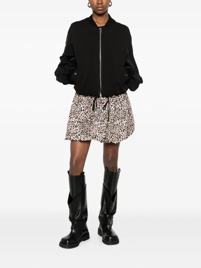 Liujo Short Animal Print Skirt  In Multi