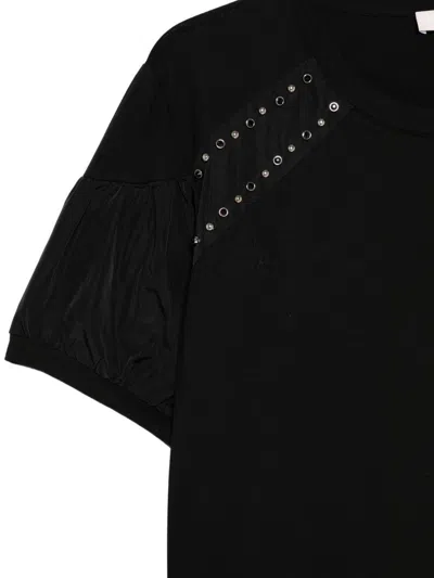 Liujo Short-sleeved Cotton Shirt  In Black