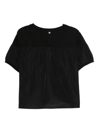 Liujo Short-sleeved Cotton Shirt  In Black