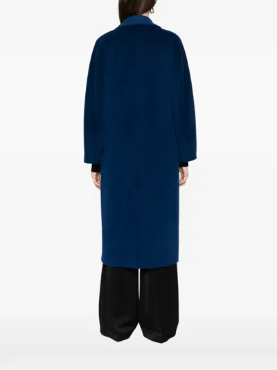 Max Mara Buttoned Belted Double-breasted Coat In Multi