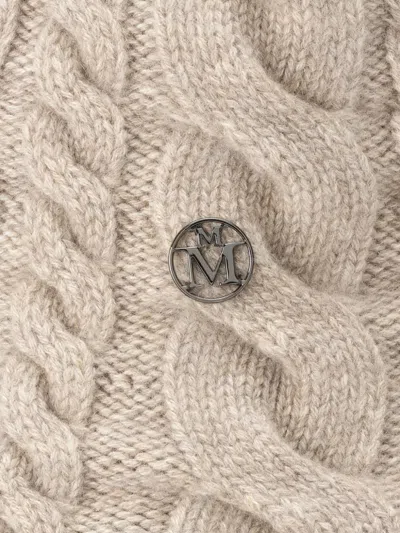 Maison Michel Clem Cable-knit Beanie Hat In Neutral