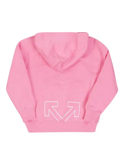 Off-white Logo Hoodie In Pink