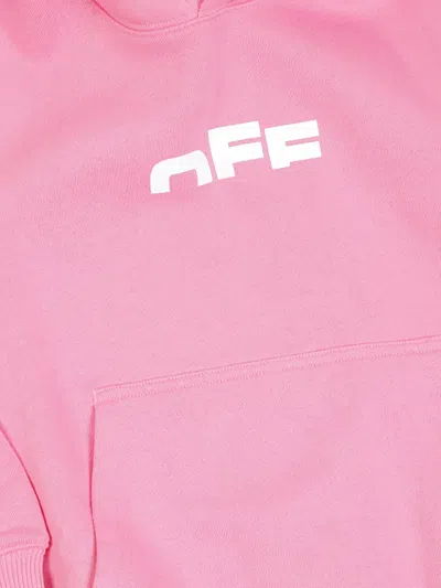 Off-white Logo Hoodie In Pink