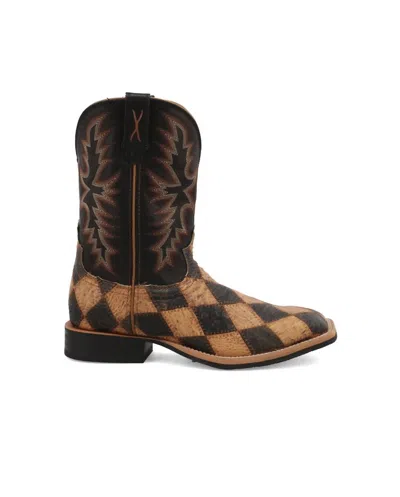 Twisted X Men's Ruff Stock Western Boots In Ostrich/black In Multi