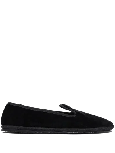 Sentier Velvet Loafers In Black