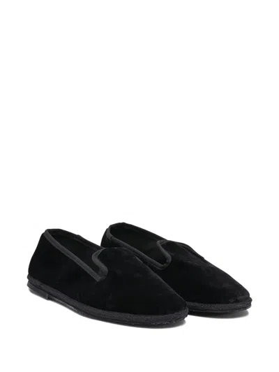 Sentier Velvet Loafers In Black